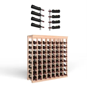 Wine Room Essentials Bundle - 64 Bottle Tabletop x Helix Wine Rack in Cool Gray Metal