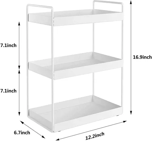 Wrought Iron Kitchen Rack, Spice Rack, Space Saving Storage Organizer