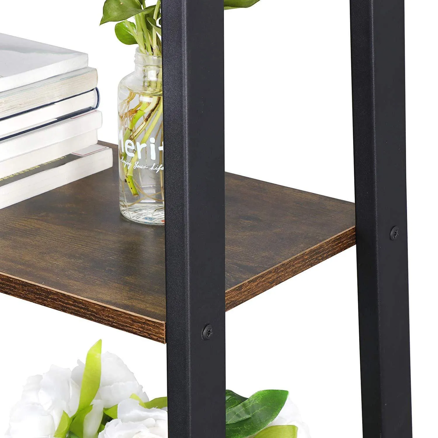 ZENY™ 4-Tier Bookshelf, Ladder Bookcase, Multifunctional Ladder-Shaped Plant Stand Rack